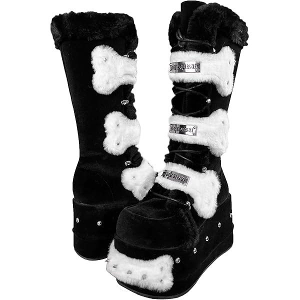 Amazon.com | GURURU Original Y2K Goth Platform Boots - Punk Chunky