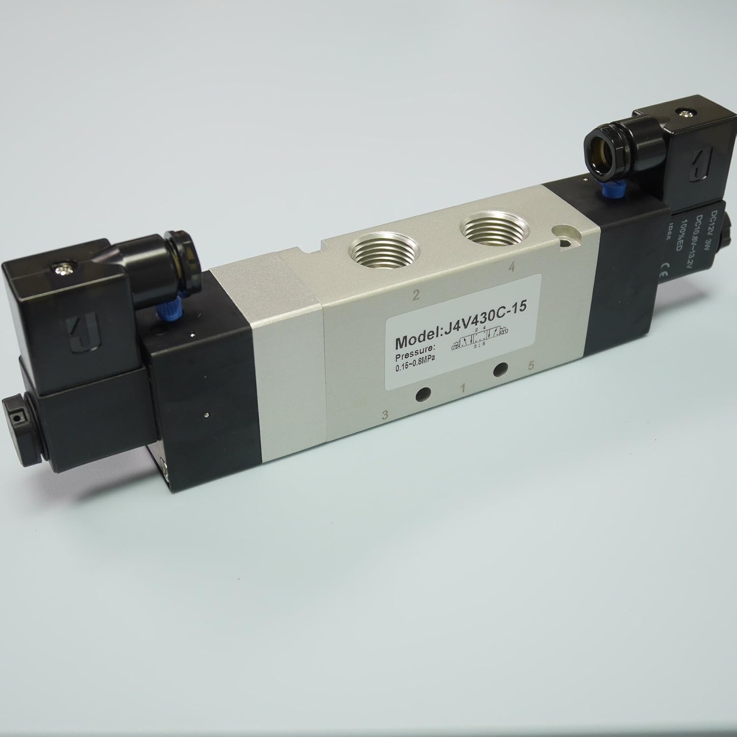 5/3 way Pneumatic Electric Directional Control Solenoid Valve 1/2" NPT