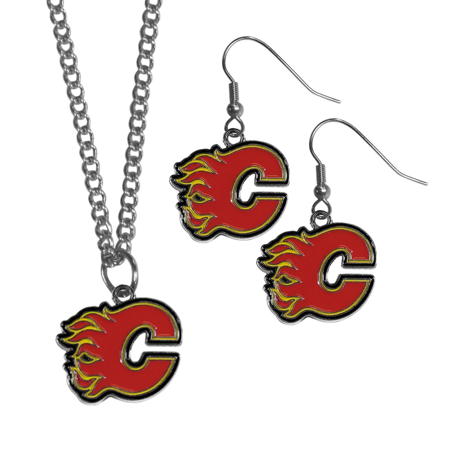 Siskiyou NHL Womens Dangle Earrings and Chain Necklace Set