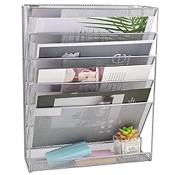 EASEPRES Desk File Organizer Mesh 5-Tier, Hanging