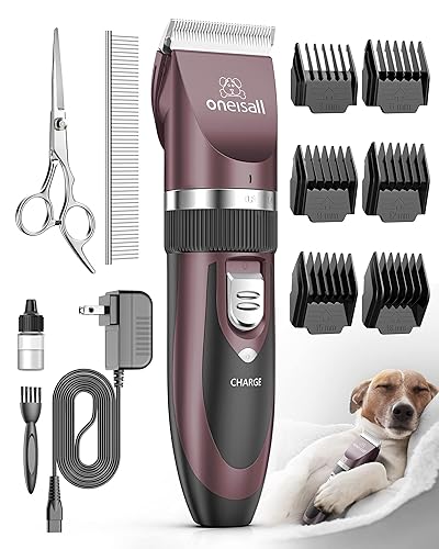 oneisall Dog Shaver Clippers Low Noise Rechargeable Cordless
