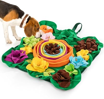 IOKHEIRA Snuffle Mat Dog Feeding Toy Large Medium Small Flowers Design