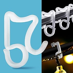 Holiday Light Clips Christmas Light Clips Outdoor Hang Gutter Hooks for Christmas Decoration String Lights Weatherproof Outdoor Lights Clip for Halloween Xmas(100 Pieces)