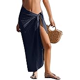 AI'MAGE Sarong Wraps for Women Long Hollow Swimsuit Coverup Tie Beach Bikini Skirt Cover Up Bathing Suit Pareo Wraps M/XL