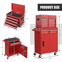 Goplus Tool Chest, 5 Drawers Rolling Tool Cabinet