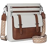 FALAN MULE Crossbody Bags for Women Vegan Leather Crossbody Purse Multi Pocket Shoulder Handbag Travel Purse
