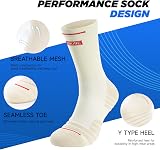 RUIXUE Mens Sports Hiking Socks 5/6 Pairs Cushioned Anti Blister Crew view 3