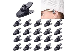 YYBFD 20Pcs Black Oxygen Tube Clips, Oxygen Tubing Accessories, Nasal Cannula for Concentrator, Ear Protectors for Oxygen Tub