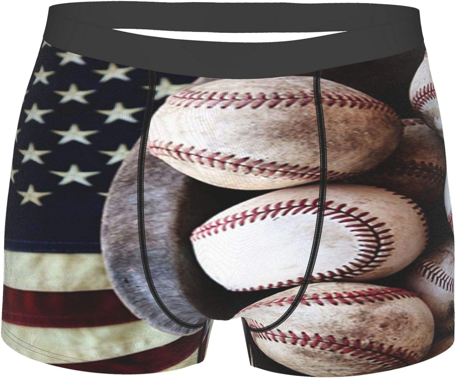 Merican Baseball Men'S Boxer Briefs Underwear Breathable Stretch Boxer