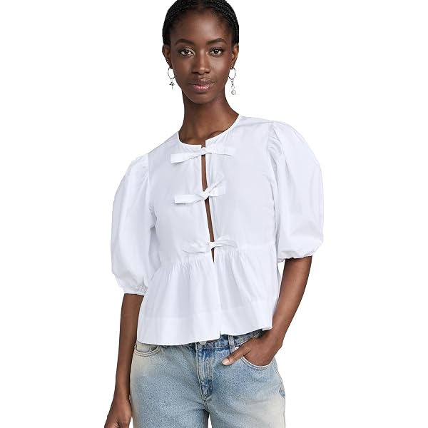 Theory Women's Easy Tie Blouse, Black, S at Amazon Women's