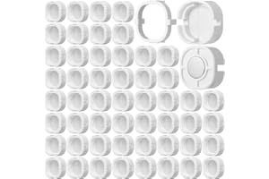 Hillban 60 sets Magnetic Light Clips for Govee H706 Outdoor Lights Mounting Clip with Iron Sheet Light Clips Magnetic Compatible with Govee Pro Permanent Outdoor Lights Extension (White)