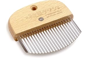 Nisaku NJP2500 Zassou Tawashi Crevice and Sidewalk Crack Weeder, Japanese Stainless Steel 3.25-Inch Blade, 3.25-Inch Wood Handle, Stainless Steel/Wood Handle