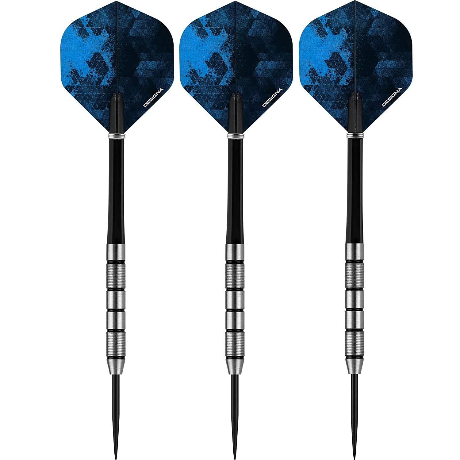 DESIGNA DARTS Ultralites V2 Darts | M1 | Twin Micro Grip Steel Tip Darts Set | 18g (D3507)