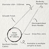 KnitPro Nova Fixed Circular Needles 16in 40cm 3.50mm view 3