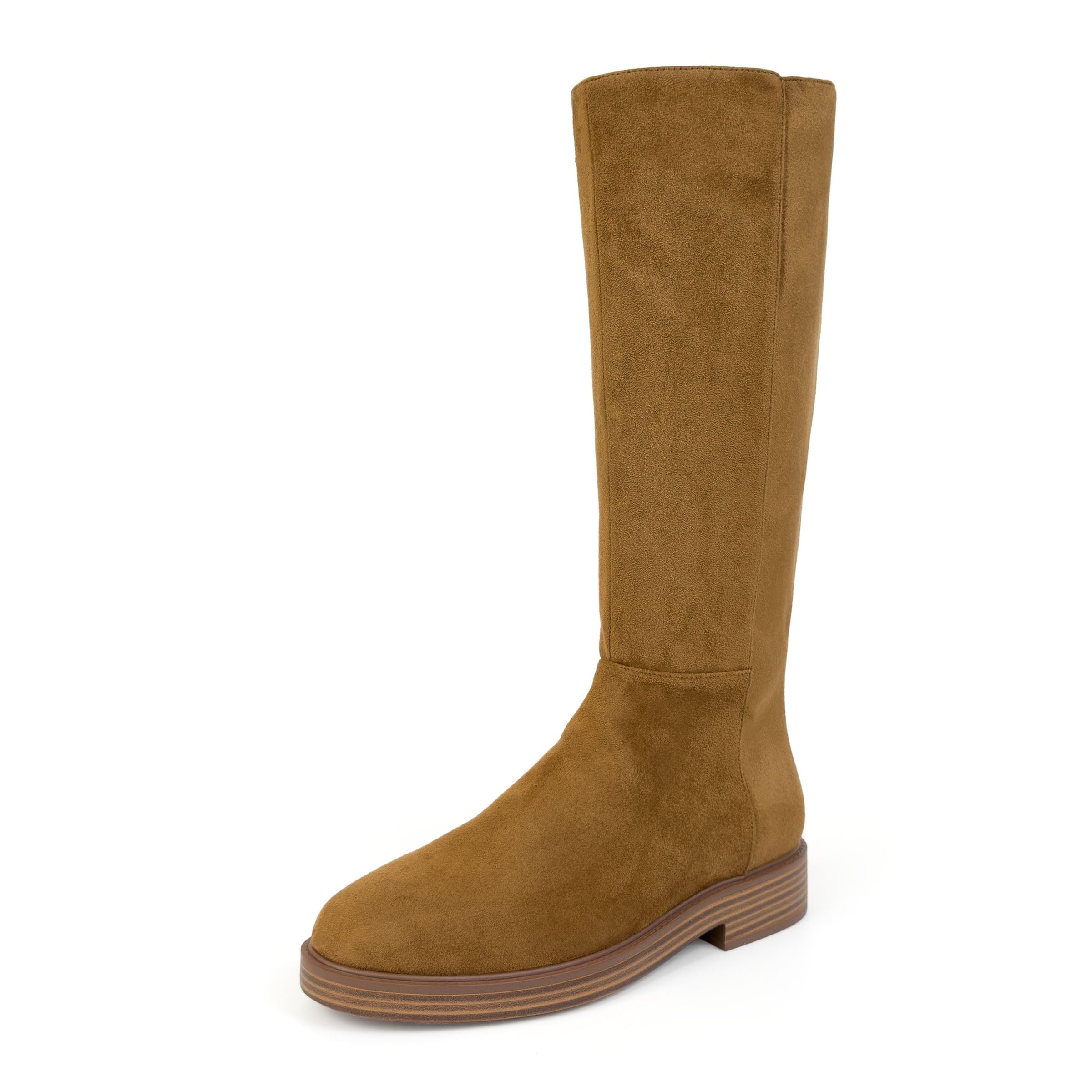 Aerosoles Women’s PRUE Knee High Boot, Tobacco Faux Suede/Faux Shearling, 8M