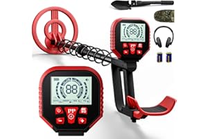 IKIU 2025 Latest Metal Detector for Adults, Professional Waterproof & Adjustable Stem, Higher Accuracy Gold Detector with LCD, Advanced DSP Chip, 2.26 Pounds Lightweight Suitable for Beach and Backyard