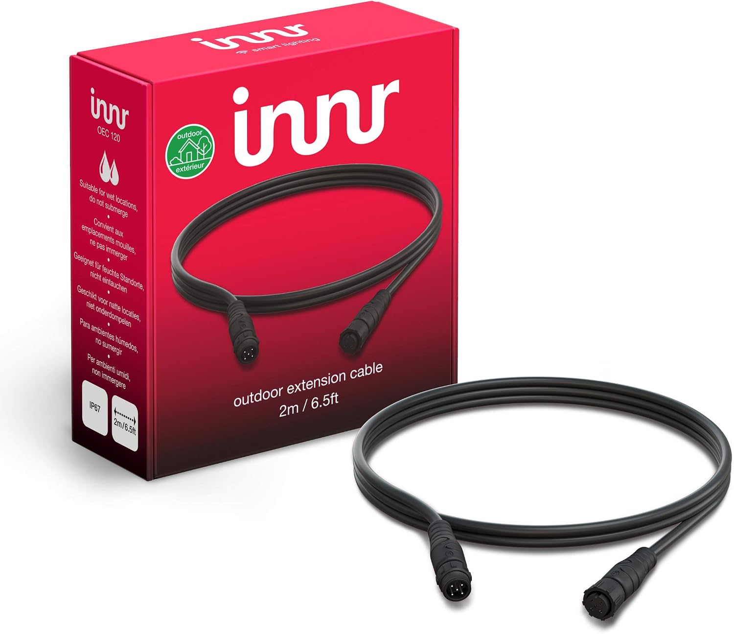 Innr Lighting OEC 120 power cable Black 2 m, 2m