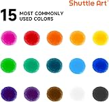 Shuttle Art Tempera Paint Sticks 15 Solid Colours for Children view 2