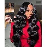 Mamushow 7x6 Glueless Body Wave Human Hair Wig Wear and Go Glueless Wigs Human Hair Pre Plucked Pre Cut 250 Density Drawstrin