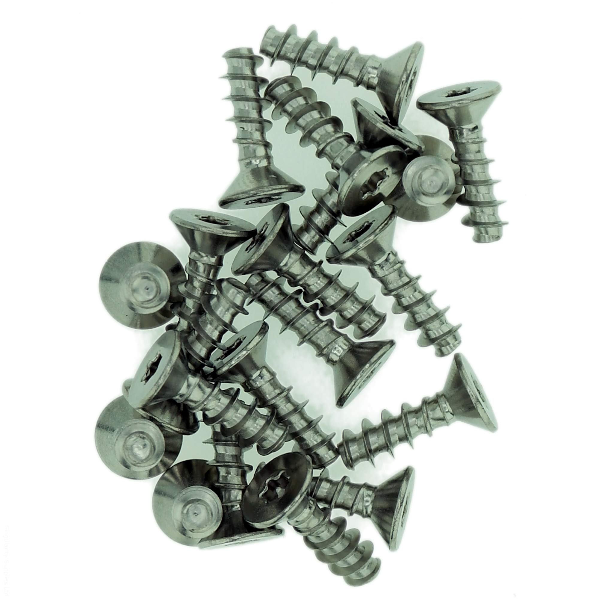 D4 (4mm x 20mm) TX Countersunk Screws for Plastic - Stainless Steel (A2) (Pack of 20)