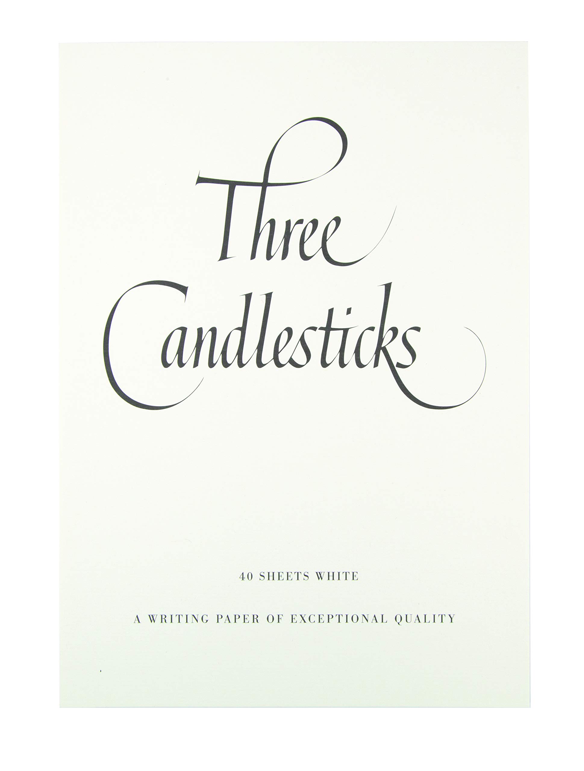 Three Candlesticks Luxury Writing Paper, 1 Pad, 40 Sheets, A4 - White