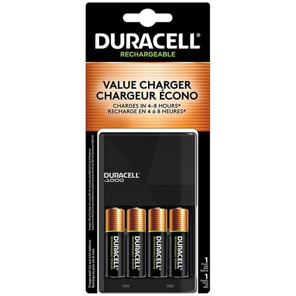 DURACELL ION SPEED 1000-BATTERY-CHARGER FOR AA AND AAA-BATTERIES,...