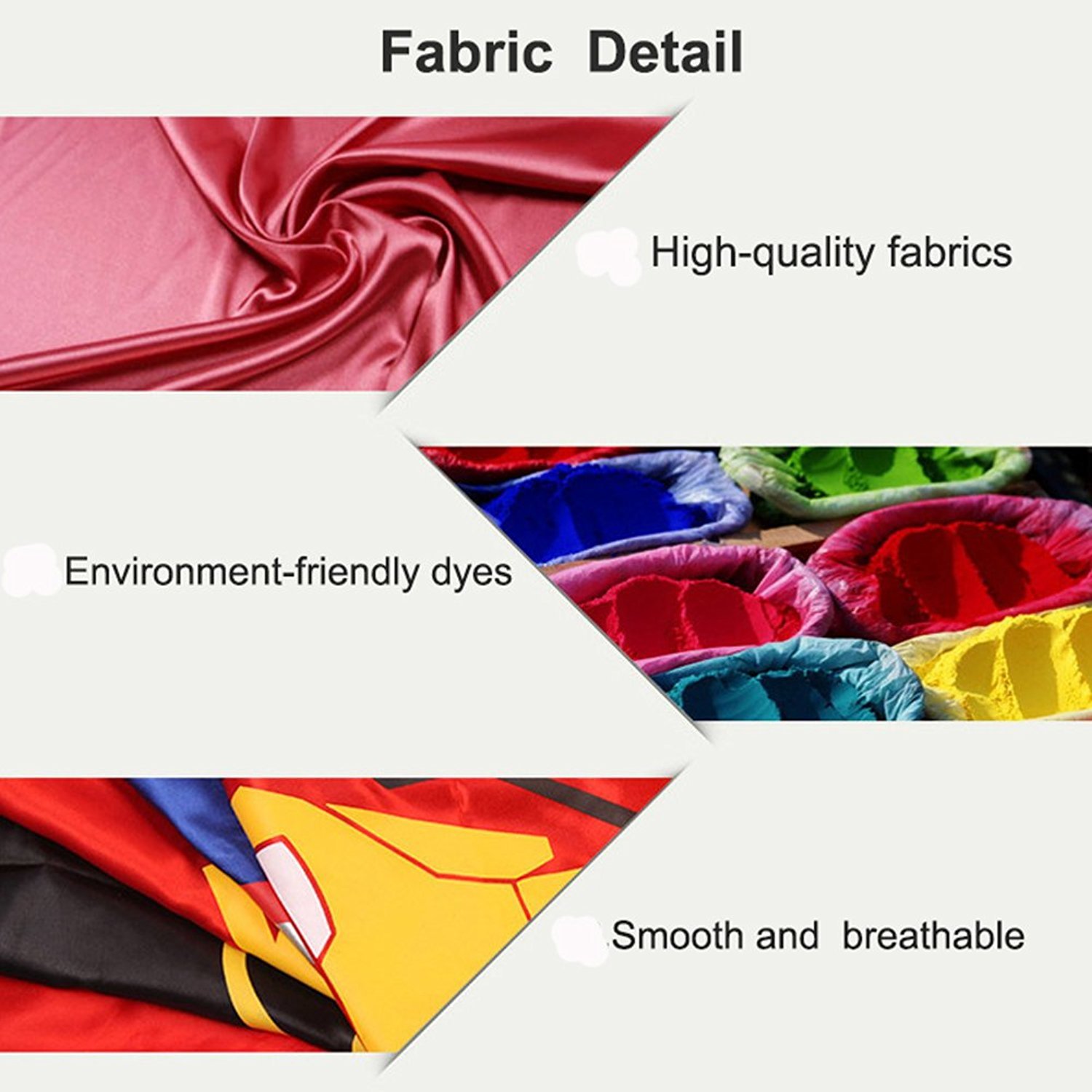 RioRand Dress Up Costumes Cartoon 5 Satin Capes Set With 5 Wristbands and 1 Carrying bag