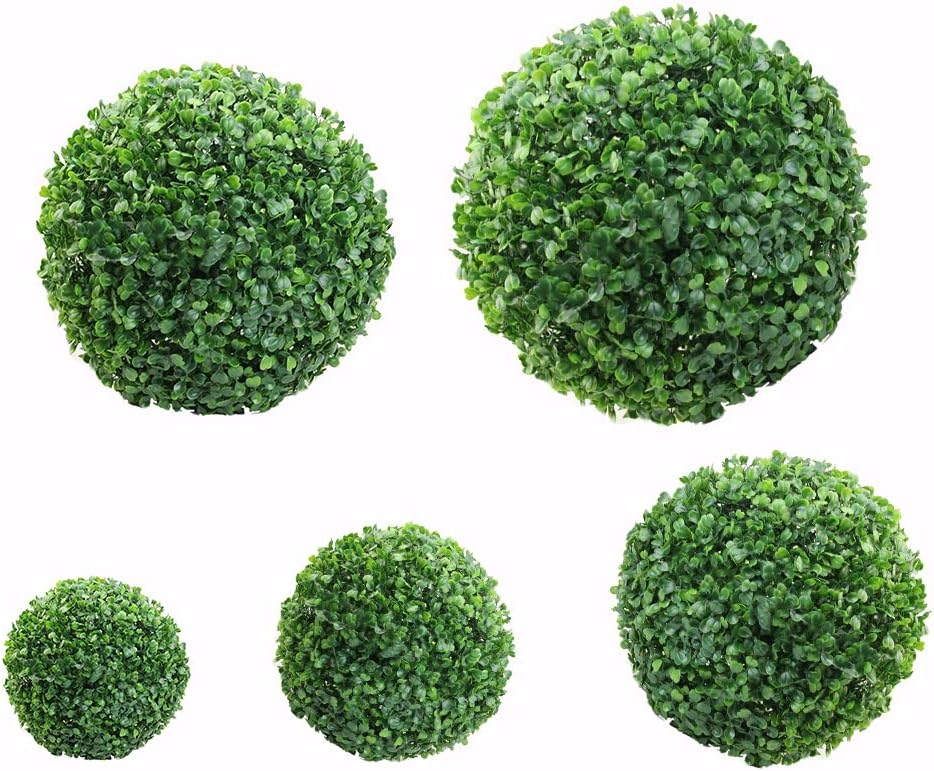 Keemov Best Artificial Topiary Balls Plastic Plant Balls Topiary Grass