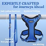 rabbitgoo Cat Harness and Lead Set XS Blue Reflective Escape Proof view 7