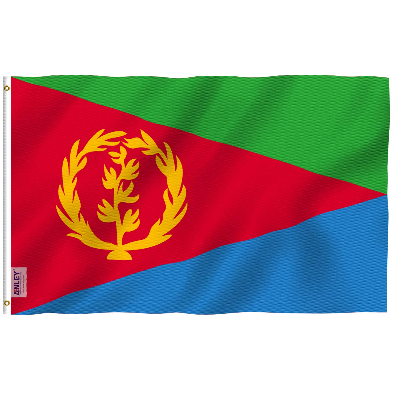 ANLEY Fly Breeze 3x5 Feet Eritrea flag - Vivid Color and UV Fade Resistant - Canvas Header and Double Stitched - Eritrean Flags Polyester with Brass Grommets 3 X 5 Ft