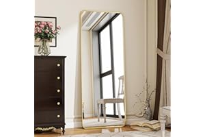 BEAUTYPEAK Full Length Mirror, 56"x21" Rounded Corner Floor Mirror Standing, Hanging or Leaning Against Wall Mirror Full Leng
