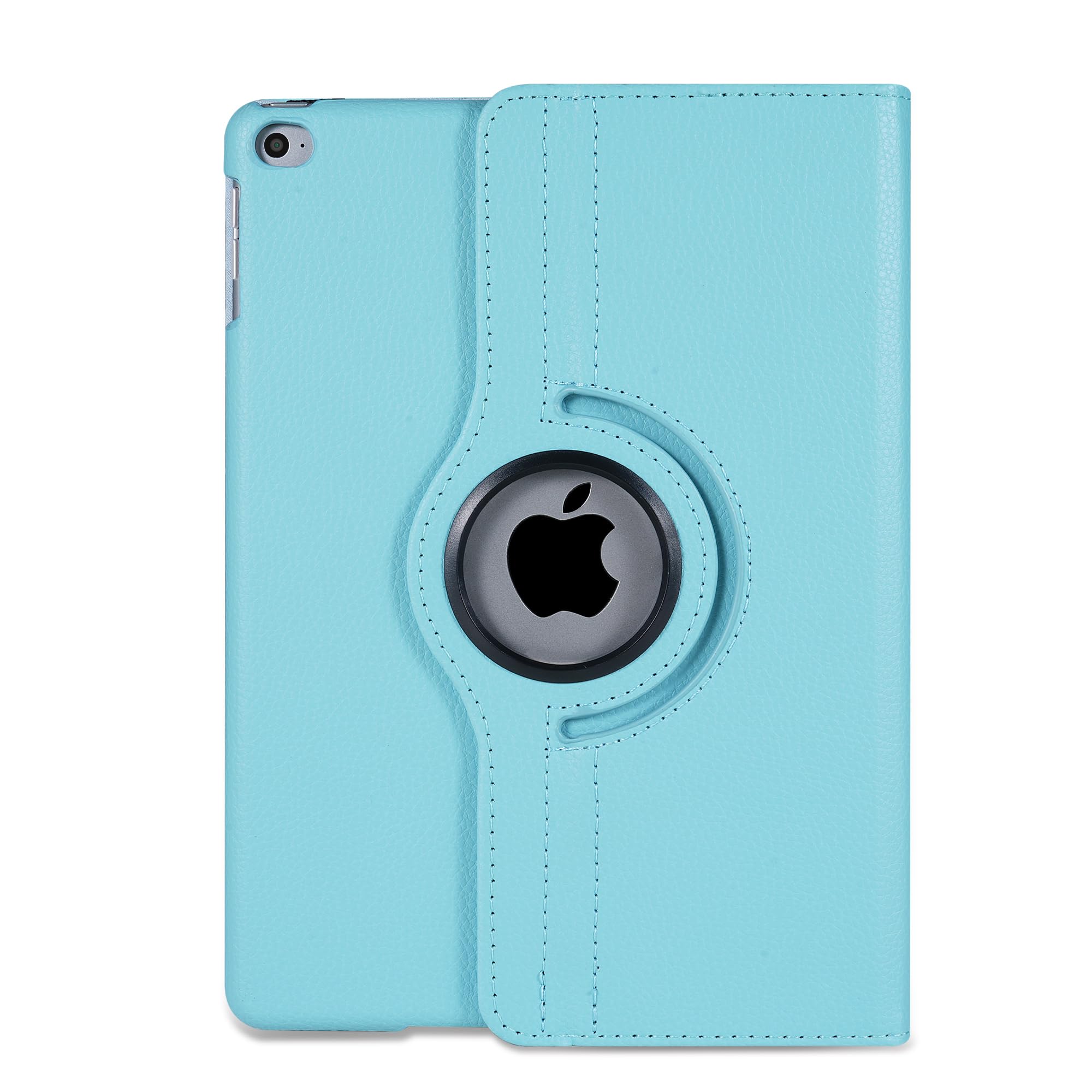 360° Rotate Stand Cover For Apple iPad Air 1 Air 2 iPad 9.7 2017/2018 5th and 6th Generation (Light Blue)
