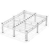 NKZ King Size Bed Frame 14 Inch, Metal Bed Frame & Box Spring 2 in 1 Platform with Round Corner Legs, 4000lbs Weight Capacity Reinforced Metal Frame, Headboard Hole, Noise-Free, Easy Assembly