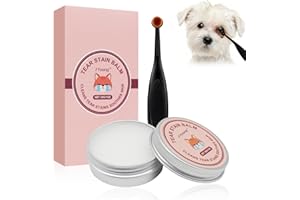 FYeang Dog Tear Stain Remover, Eye Cleaning Balm, 30g Cleaning Ointment with Brush,Pet Daily Care Grooming,Daily Salon Vet Cl