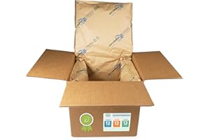 IDL Packaging 12" x 12" x 12" Insulated Shipping Box, 3.6-Gallon Capacity, Pack of 1 - Includes EcoMax™ Thermal-Paper Liners, Absorb Condensation - For Frozen Food, Meat, or Fish