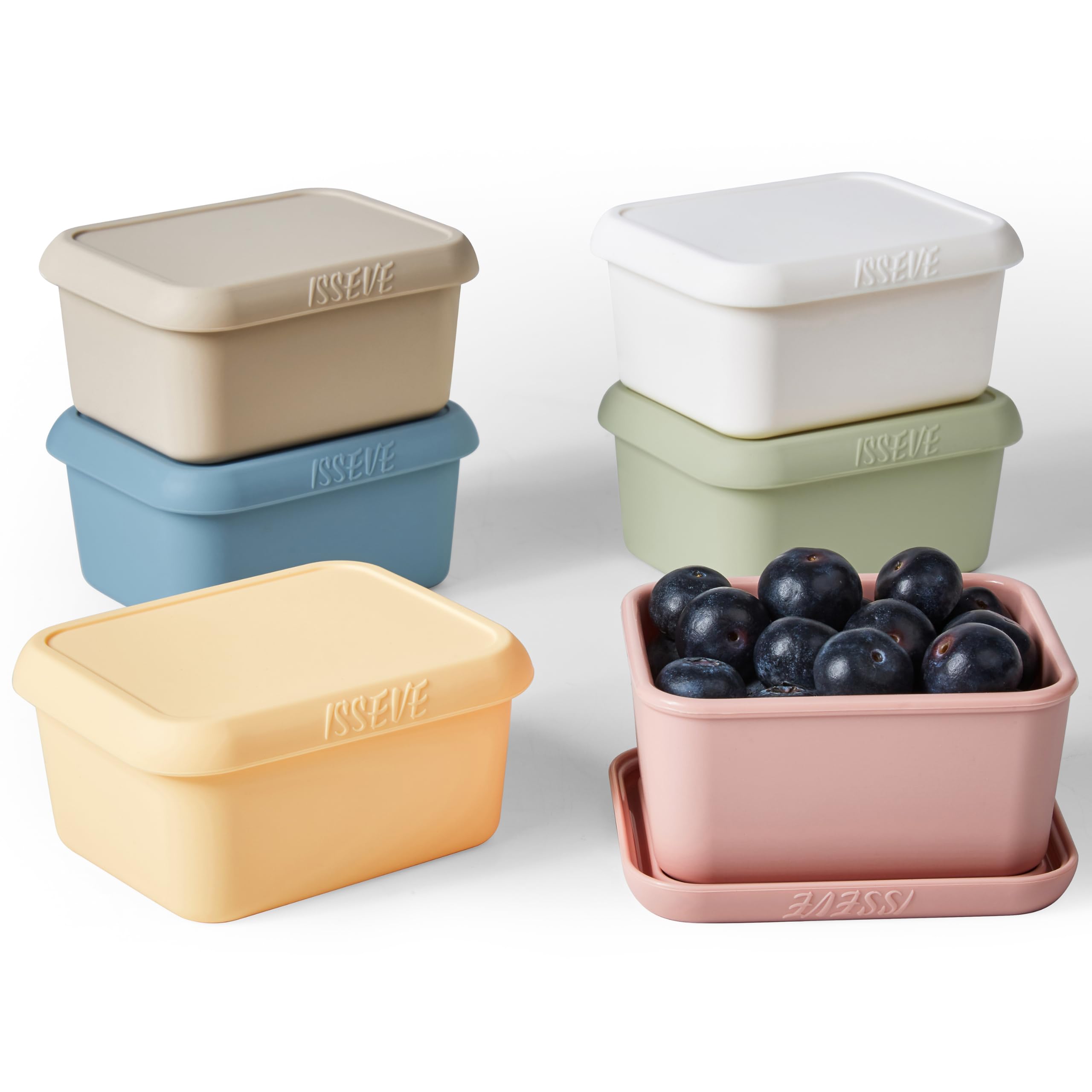Photo 1 of ISSEVE 8oz Silicone Snack Containers for Kids, 1 Cup Reusable Small Containers with Lids, Leak Proof Silicone Food Storage Containers, Kids Lunch Box for Daycare, School, Travel (6)