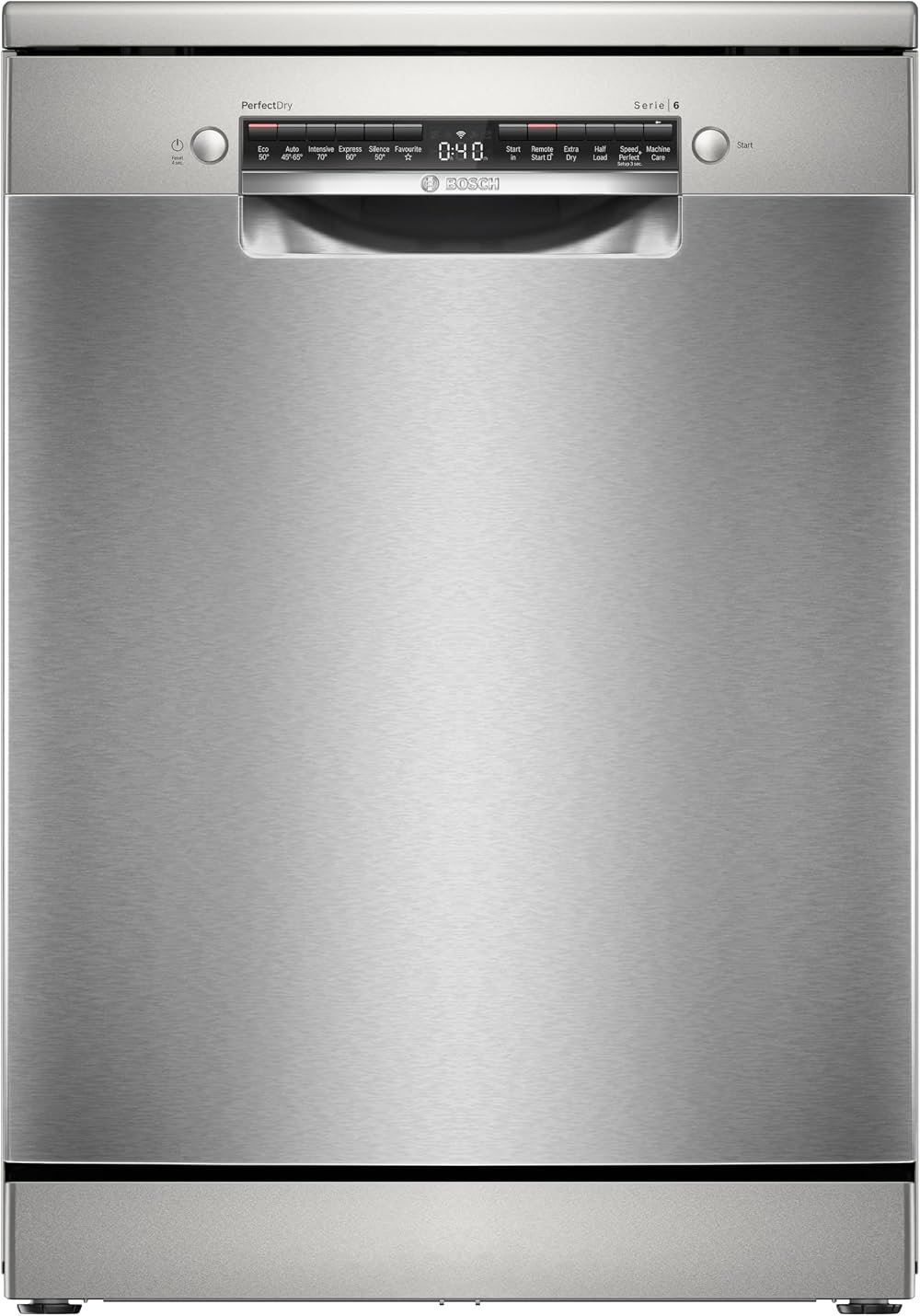 Bosch Series 6 Free-standing Dishwasher 60 cm Silver Inox