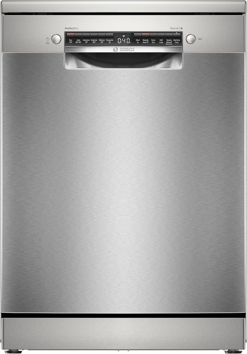 Bosch Series 6 Free-standing Dishwasher 60 cm Silver Inox