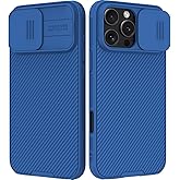 Nillkin for iPhone 16 Pro Max Case with Slide Camera Cover, [Full Camera Protection][Anti-Scratch] Military-Grade Protection, Anti-Fingerprint, Slim Phone Case for iPhone 16 Pro Max 6.9'' Blue