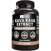 PURE ORIGINAL INGREDIENTS Kava Kava (365 Capsules) No Magnesium Or Rice Fillers, Always Pure, Lab Verified