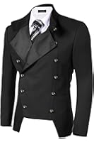 Aulei Herren Anzugjacke slim fit Zweireiher Sakko M&auml;nner Blazer Jacke f&uuml;r Business Hochzeit fest