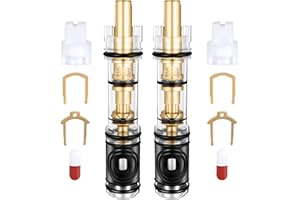 Fluronic 2 Pack 1225 Replacement Cartridge Compatible with Moen Single Handle Faucet/Showers, Dual Seal 1225/1225B Shower Cartridge Replacement Fits Bathroom Shower and Kitchen Sink Faucet Cartridge