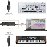 LEKATO USB MIDI Cable 5 Pin 6.5Ft In/Out Interface Indicator Light MIDI view 5