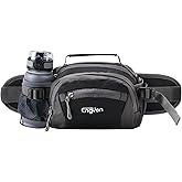 ENGYEN Fanny Pack Waist Bag for Women Men, running packs gear with Phone Water Bottle holder Adjustable belt, for Travel Workout Hiking, carrying iPhone money, multi colors… (black)