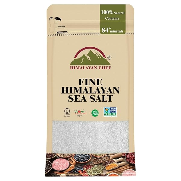 HIMALAYAN CHEF SEA SALT, ALL-NATURAL FINE GRAIN, 48-OUNCE...