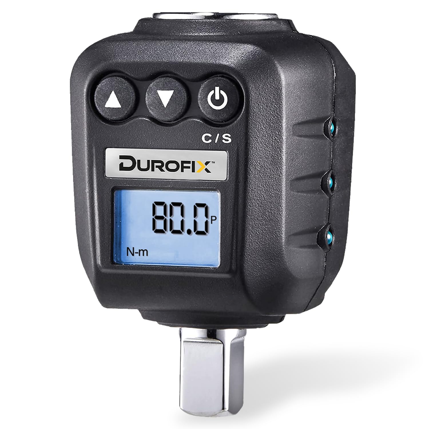 Durofix RM602-3 3/8” Digital Torque Adapter (8-80 Nm) with Buzzer, LED Flash Notification, Protective Case & ISO 6789 Standards with Certificate of Calibration