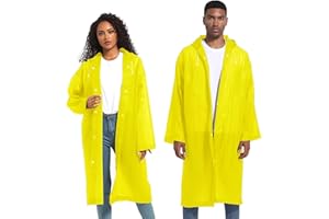 ANLOKE Rain Ponchos for Adults Raincoats (2PACK)– Women and Men Lightweight Rain Poncho Hooded