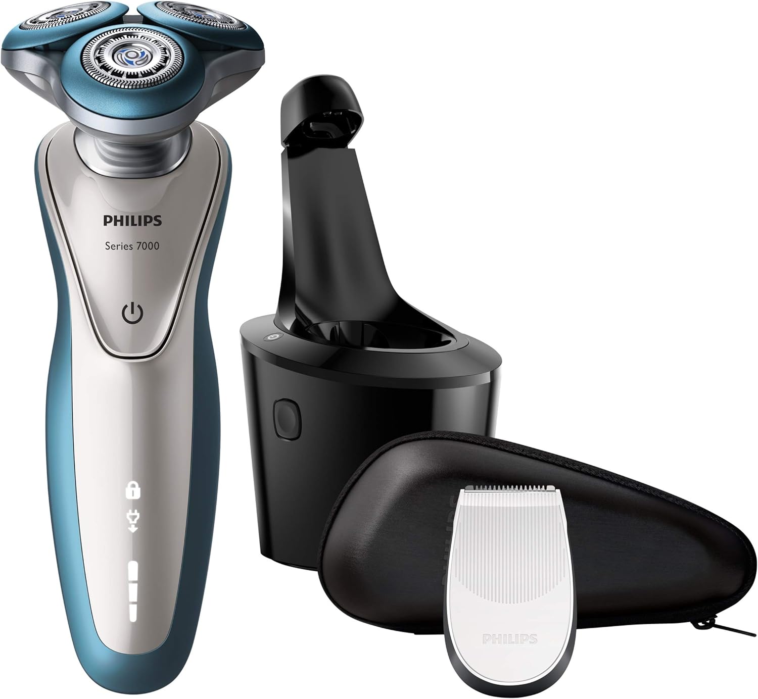 Amazon フィリップス 7000シリーズメンズ 電気シェーバー 72枚刃 回転式 敏感肌用モデル お風呂剃り&丸洗い可 トリマー・洗浄