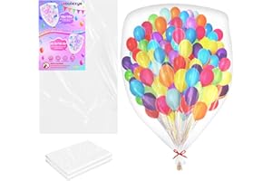 Bouiexye 2Pcs 98 x 59 inch Large Balloon Bags for Transport, Big Plastic Balloon Storage Bag Big Clear Balloon Drop Carrying Bag for Wedding Birthday Baby Showers Celebration Party Supplies