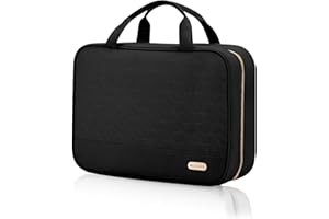 BALULHG Travel Toiletry Bag for Women with Hanging Hook Traveling Essentials Organizer Water-Resistant Hanging Makeup and Toiletry Bag for Cosmetic Toiletries Make-Up,039-Small-Black